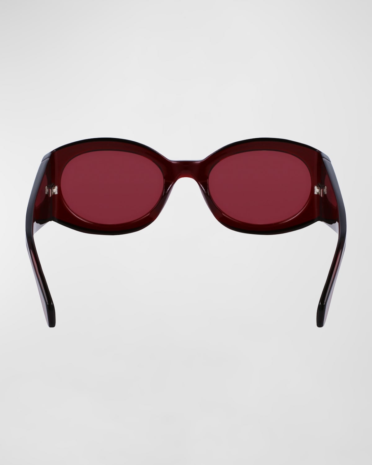 Sculptural Plastic Oval Sunglasses - 5