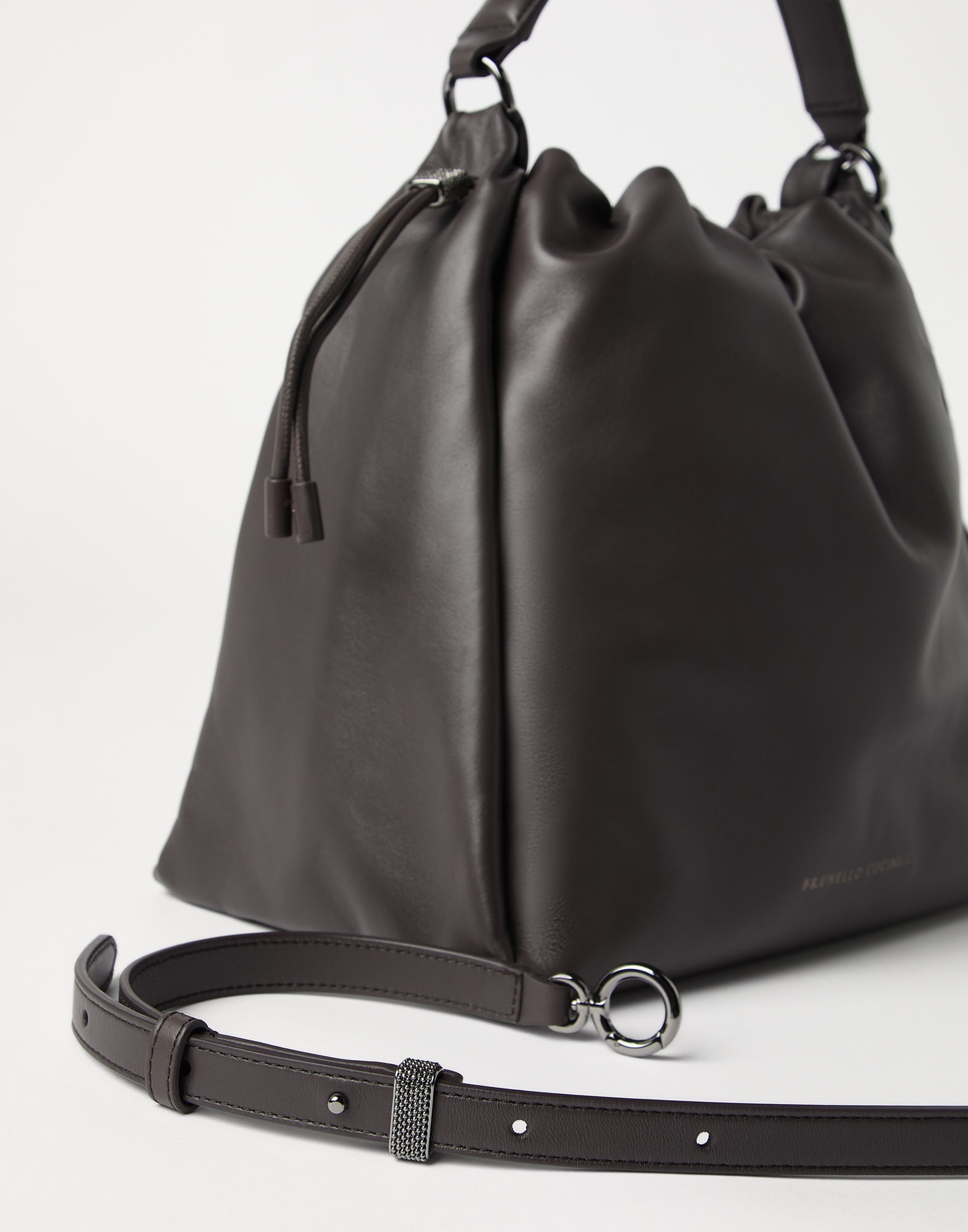 Brunello Cucinelli Mellow bucket bag in soft leather with