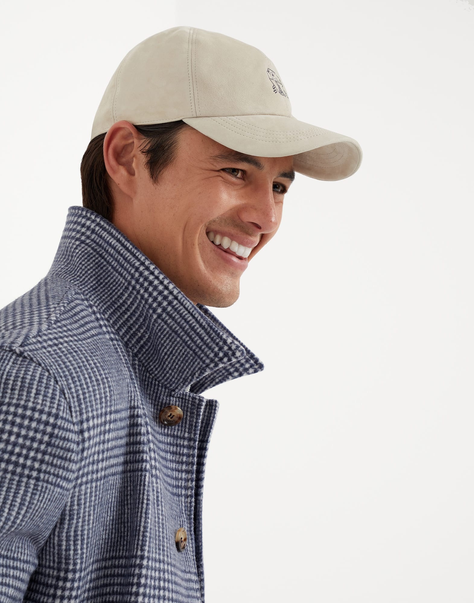 Lightweight suede baseball cap with embroidered logo - 3