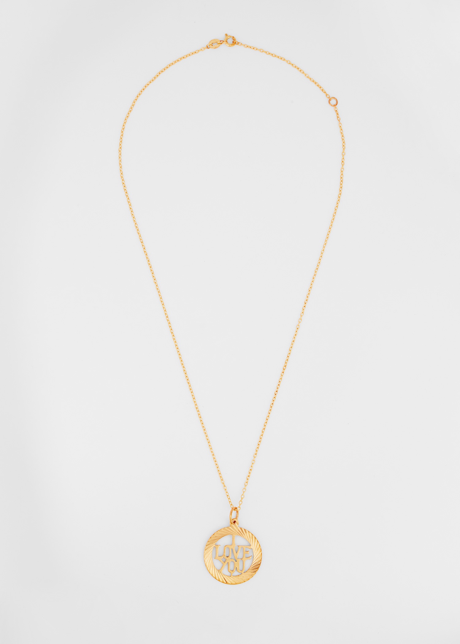 Georg Jensen 'I Love You' Gold Necklace by Baroque Rocks - 2
