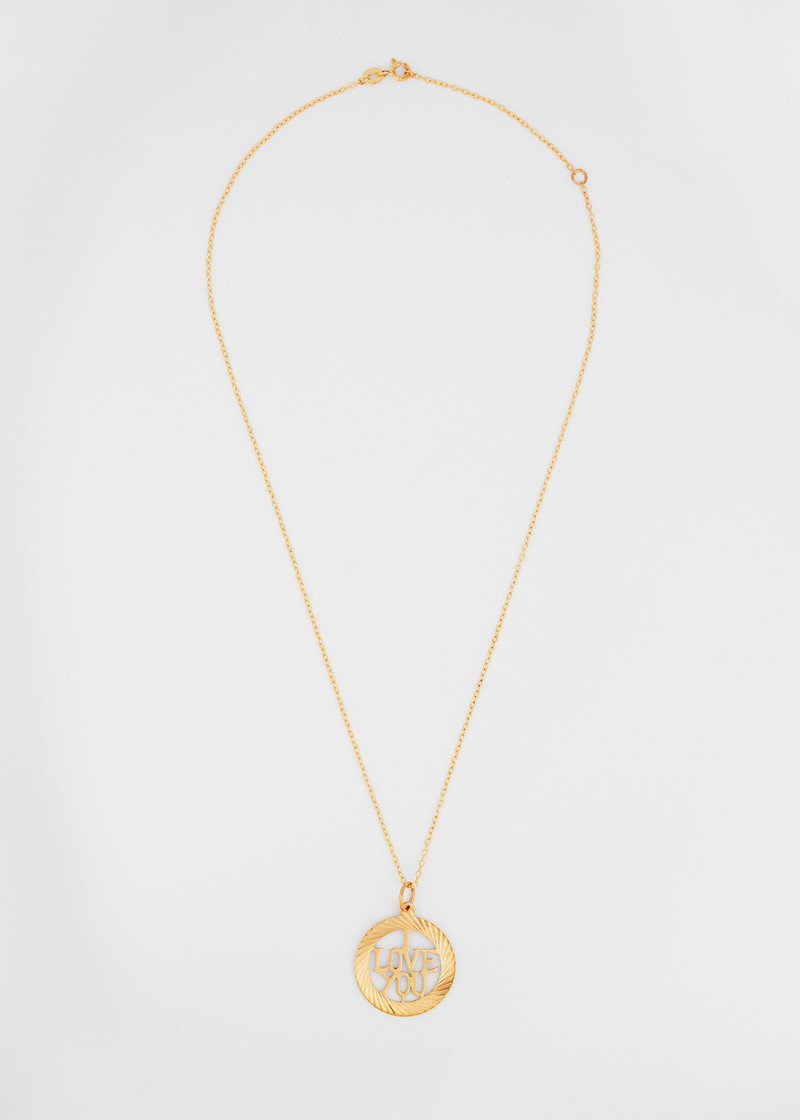 Paul Smith Georg Jensen 'I Love You' Gold Necklace by Baroque Rocks outlook