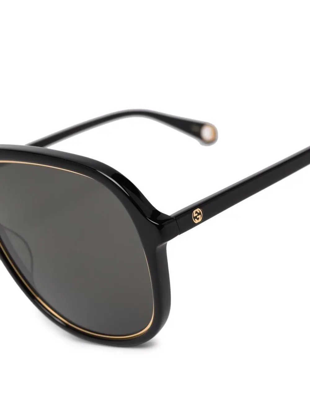 aviator-frame chain-strap sunglasses - 3