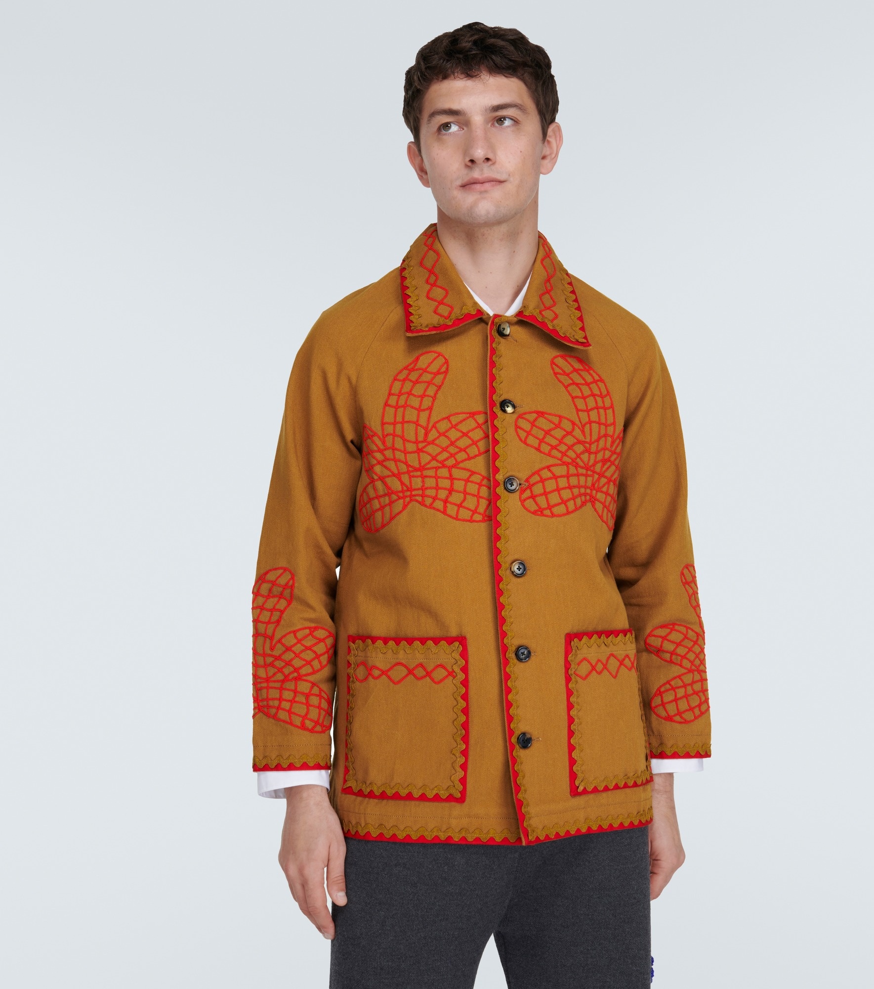 Field Maple embroidered cotton coat - 3