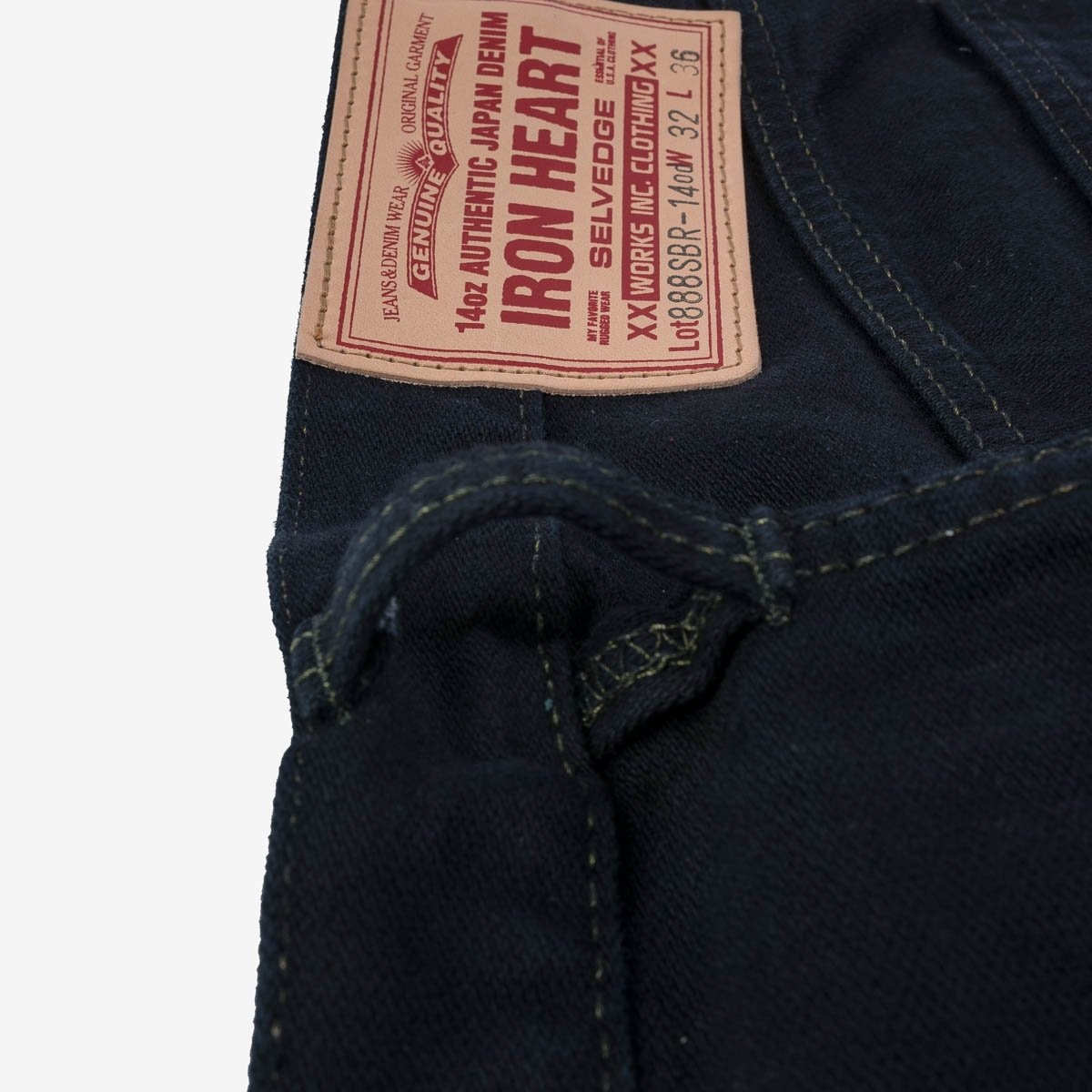 IH-888SBR-14od 14oz Broken Twill Selvedge Denim Medium/High Rise Tapered Cut Jeans - Indigo Overdyed - 8