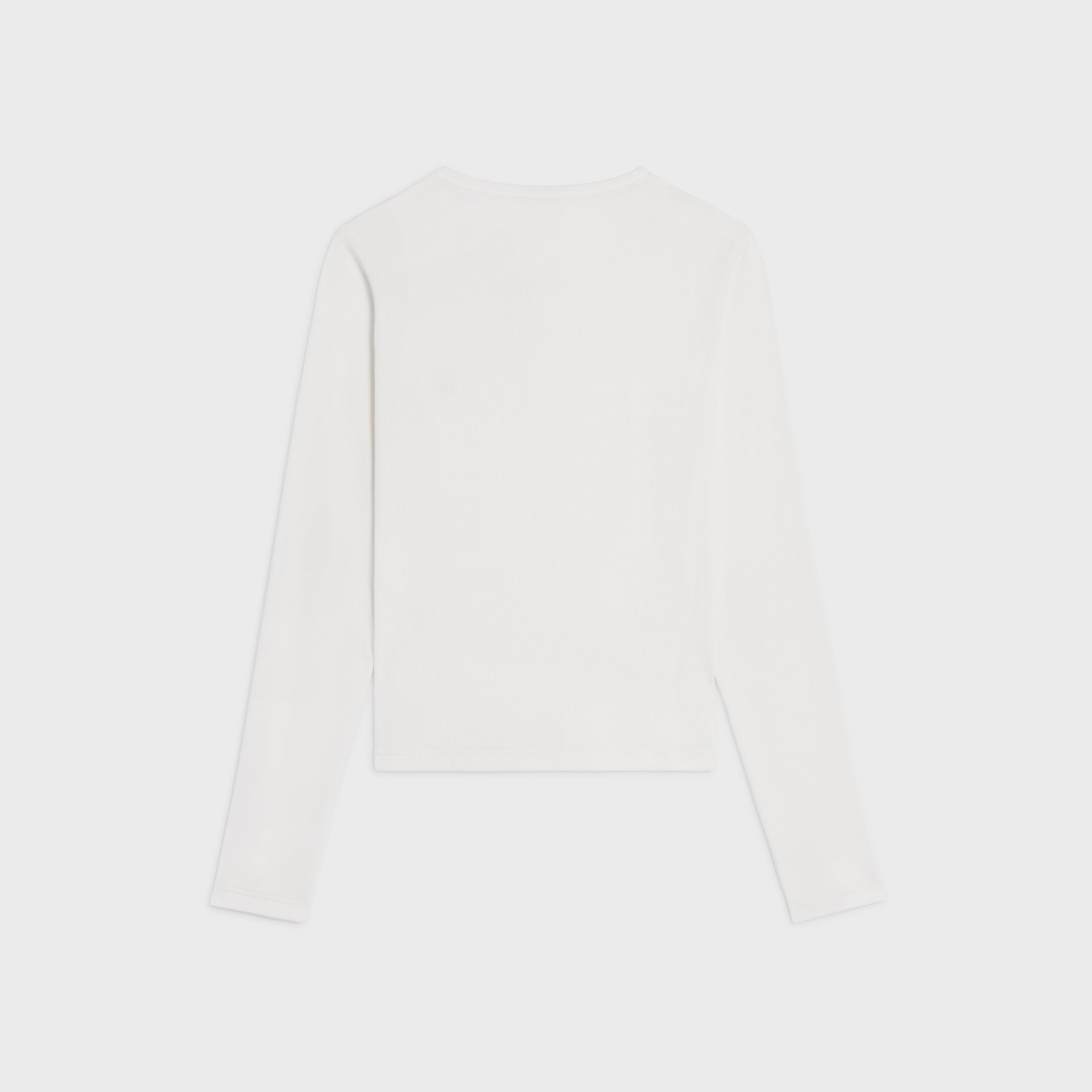 long sleeved t-shirt IN RIBBED COTTON JERSEY - 2