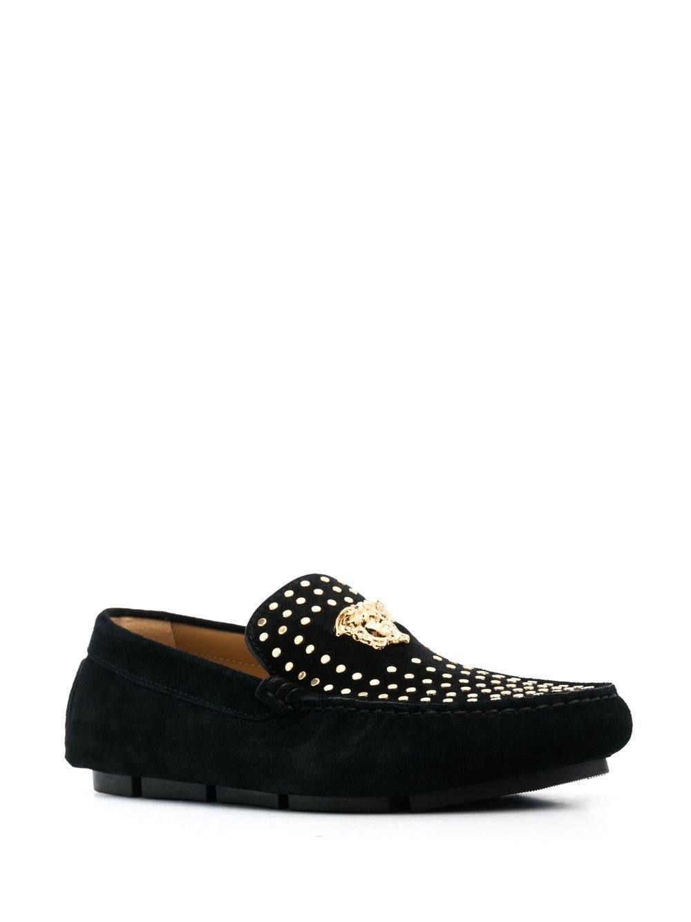 La Medusa studded suede loafer - 2