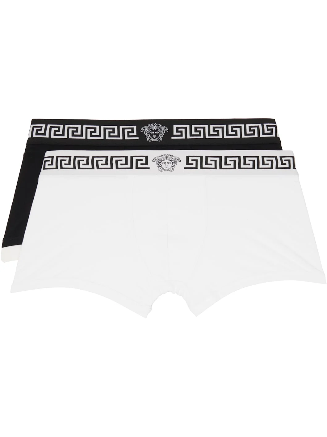 Two-Pack White & Black Jersey Boxer Briefs - 1