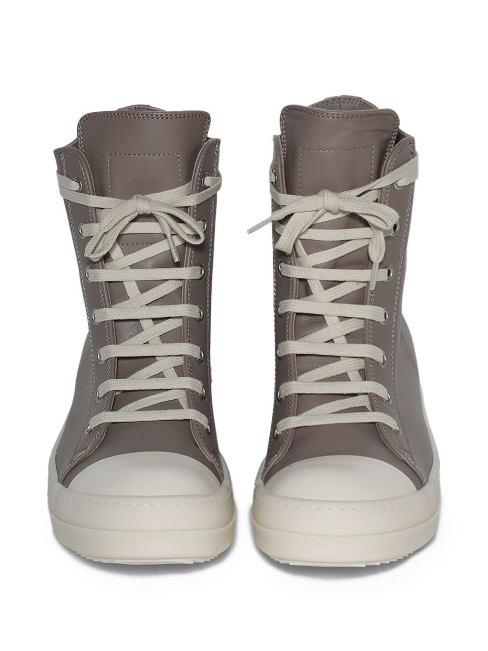 leather zip-fastening high-top trainers - 3