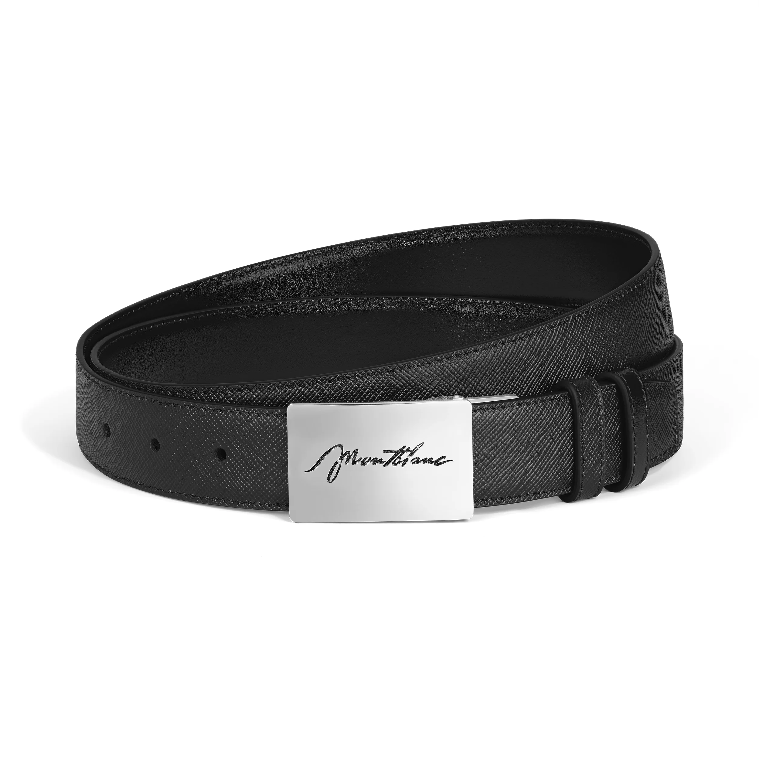 30 MM REVERSIBLE BELT IN SARTORIAL LEATHER WITH PLATE BUCKLE - 1