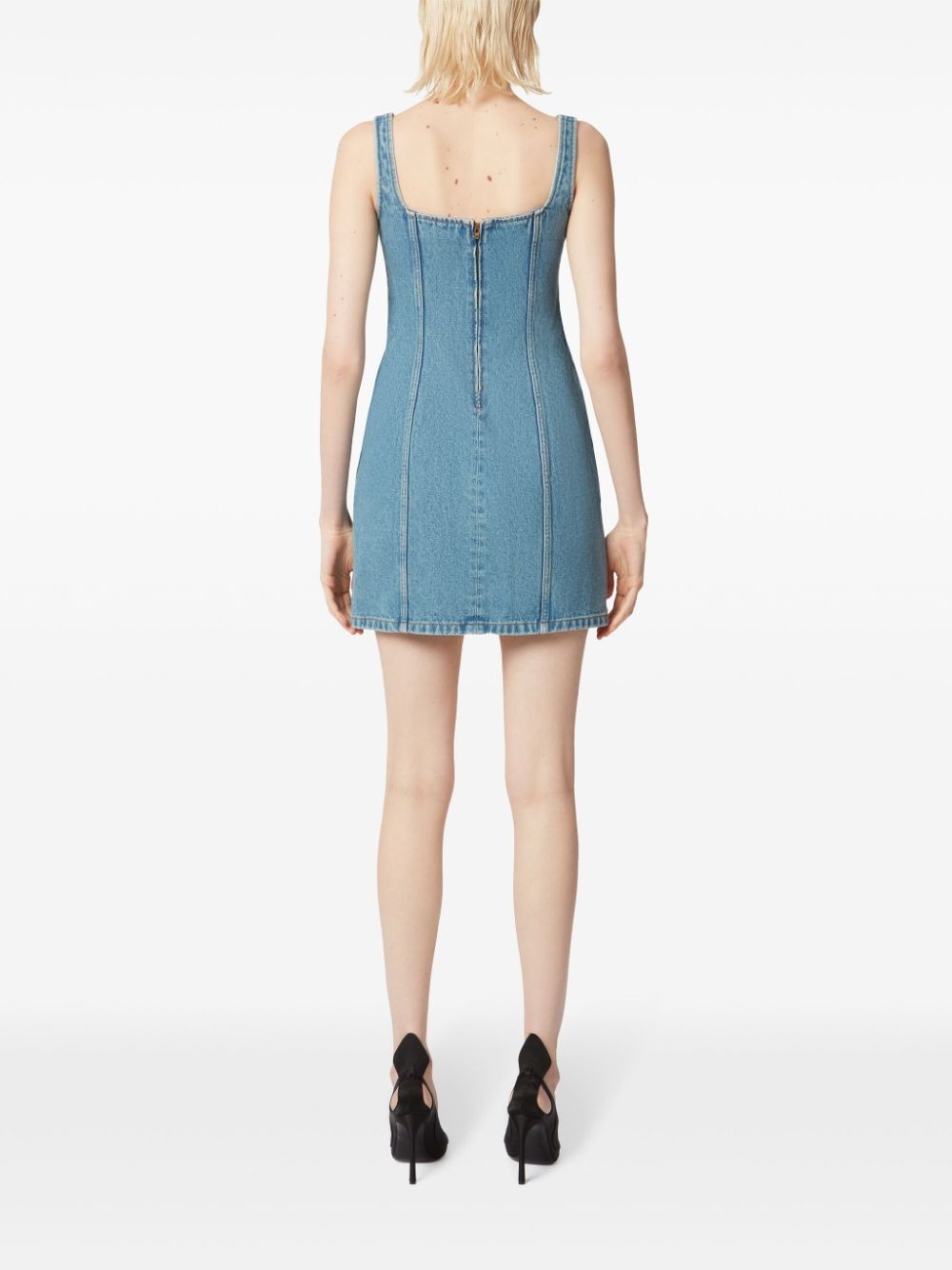 denim mini dress - 4
