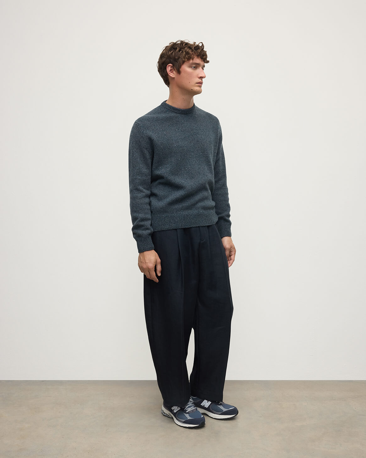 Blue Donegal Cashmere Marl Jumper - 3