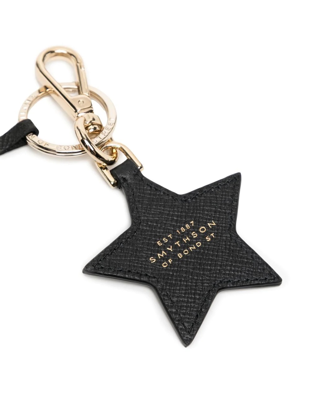 leather star keyring - 2