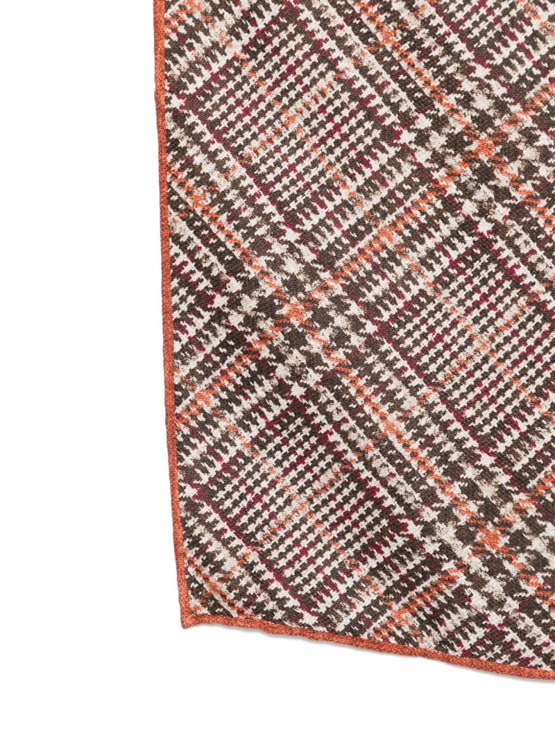Brunello Cucinelli checked polka-dot scarf outlook