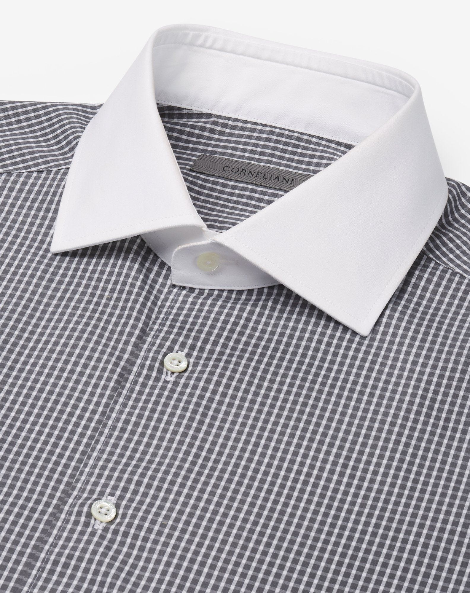Cotton shirt with black/white checks - 4