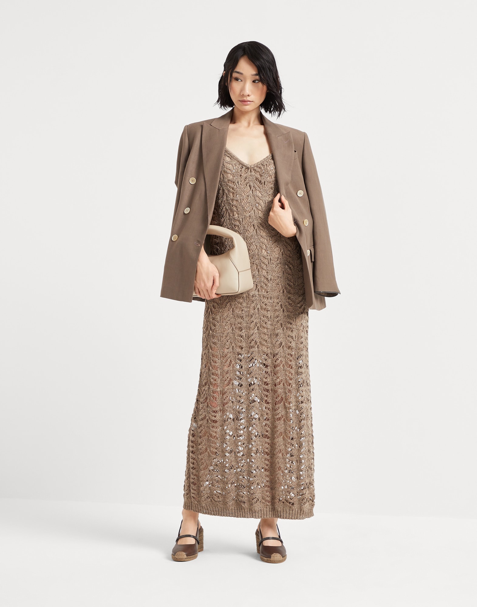 Foliage lace knit dress in linen and silk Diamond yarn - 5