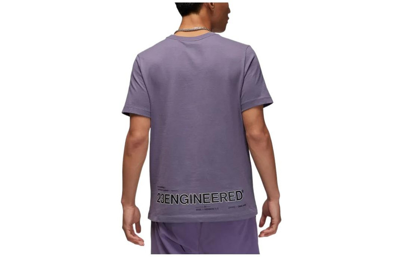 Jordan Air Jordan Solid Color Round Neck Pullover Brand Alphabet Pattern Short Sleeve T-Shirt Men's Canyon  outlook