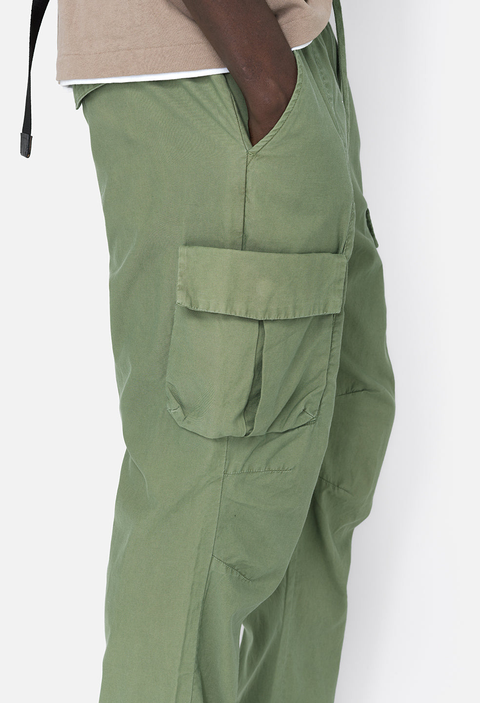 BACK SATEEN CARGO PANTS - 6
