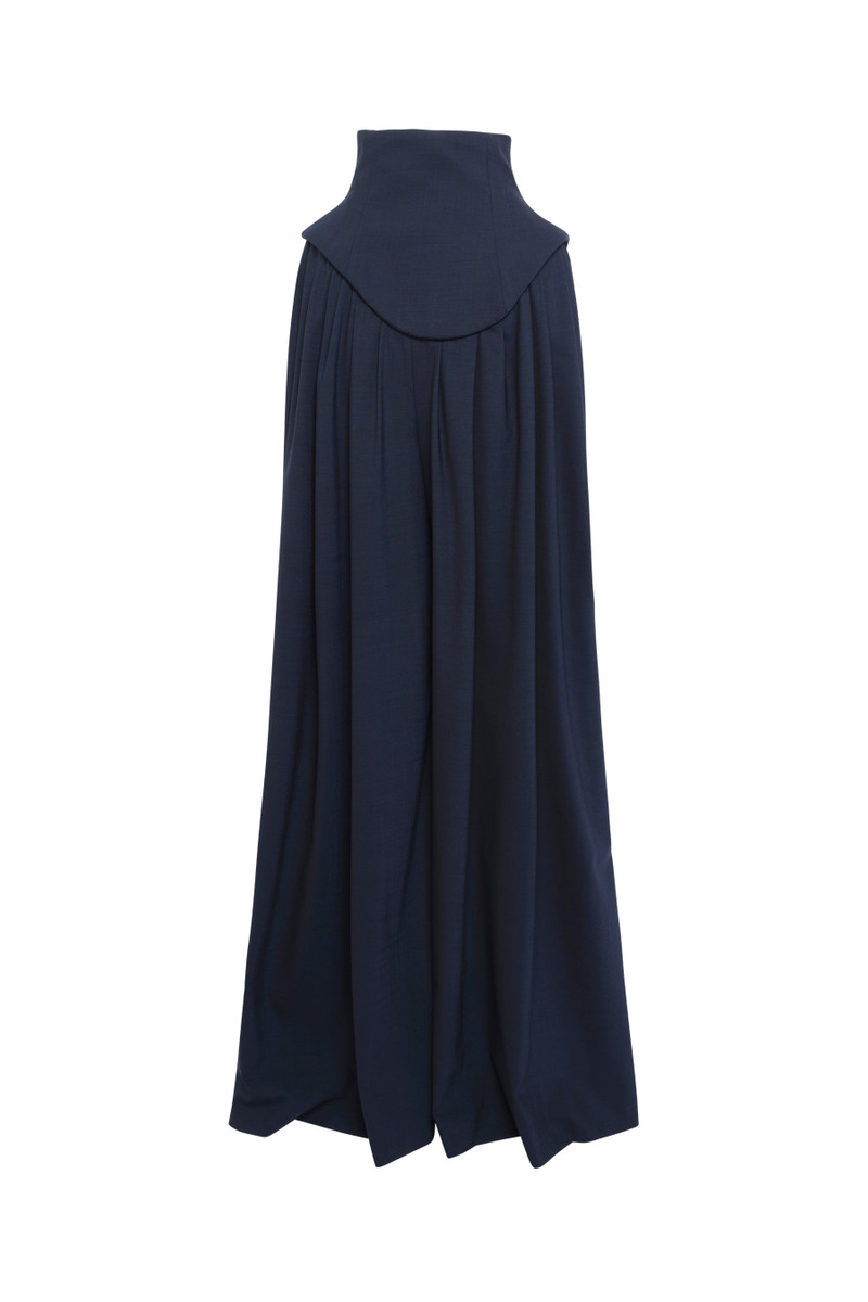 BASQUE PLEATED TROUSERS NAVY 3