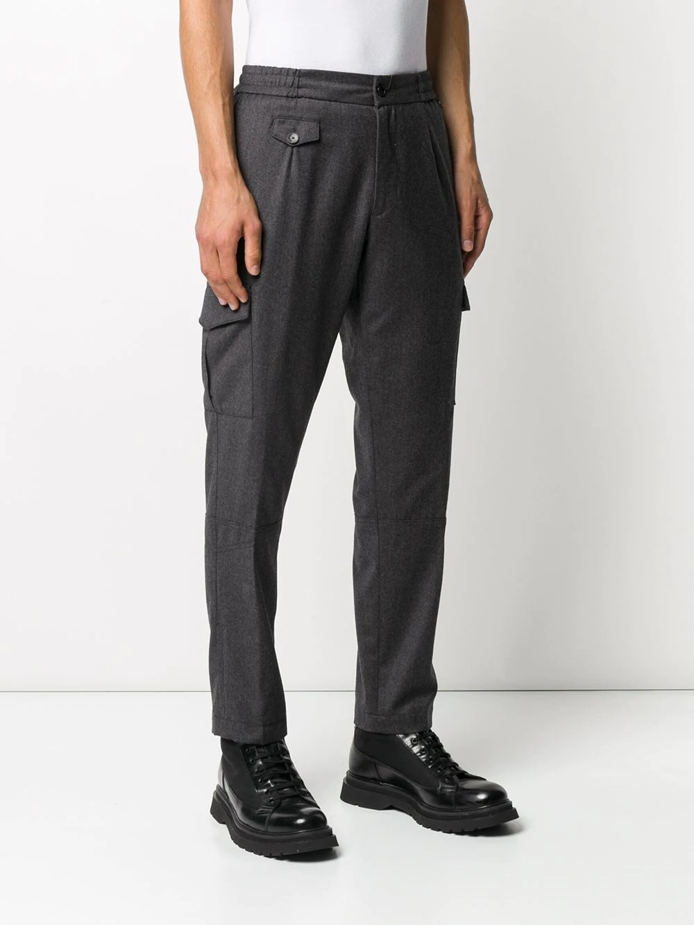 ankle length straight trousers  - 3