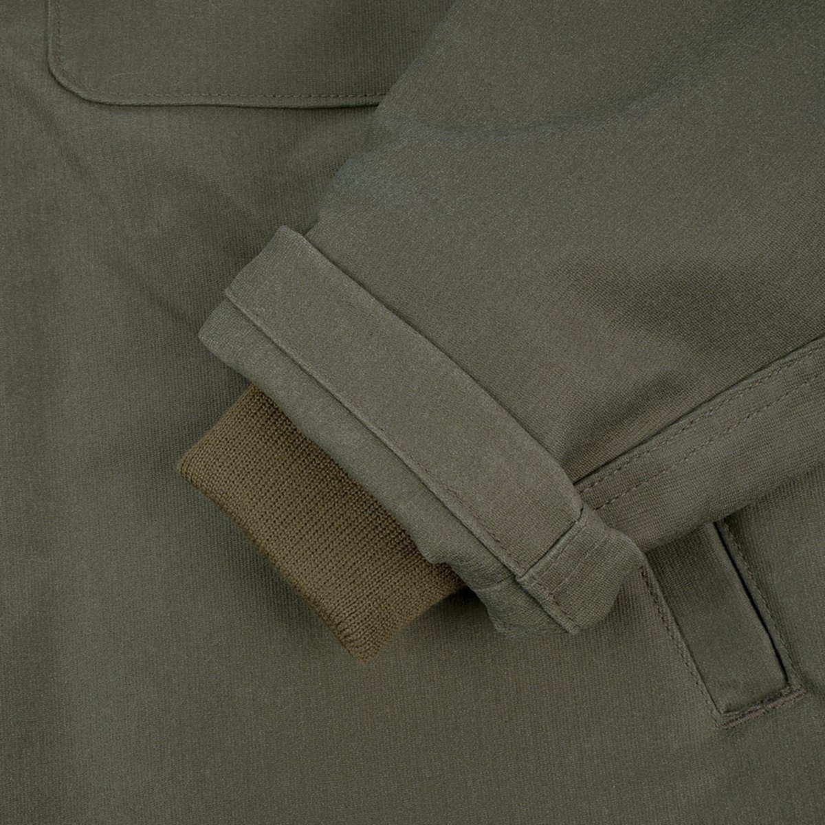 IHM-45-GRN Oiled Whipcord A2 Deck Jacket - Army Green - 16