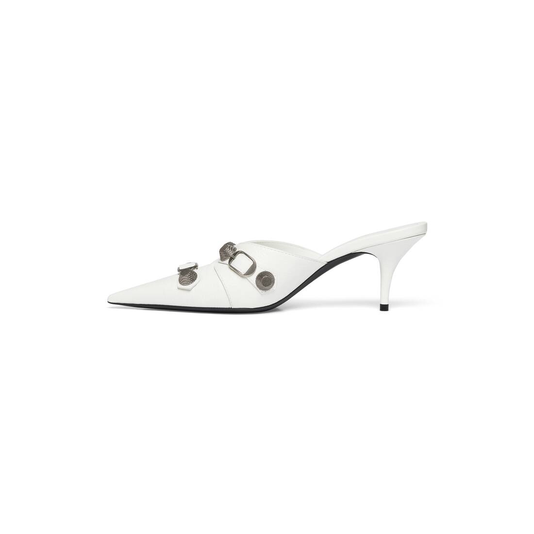Women's Cagole 70mm Mule in Optic White - 4