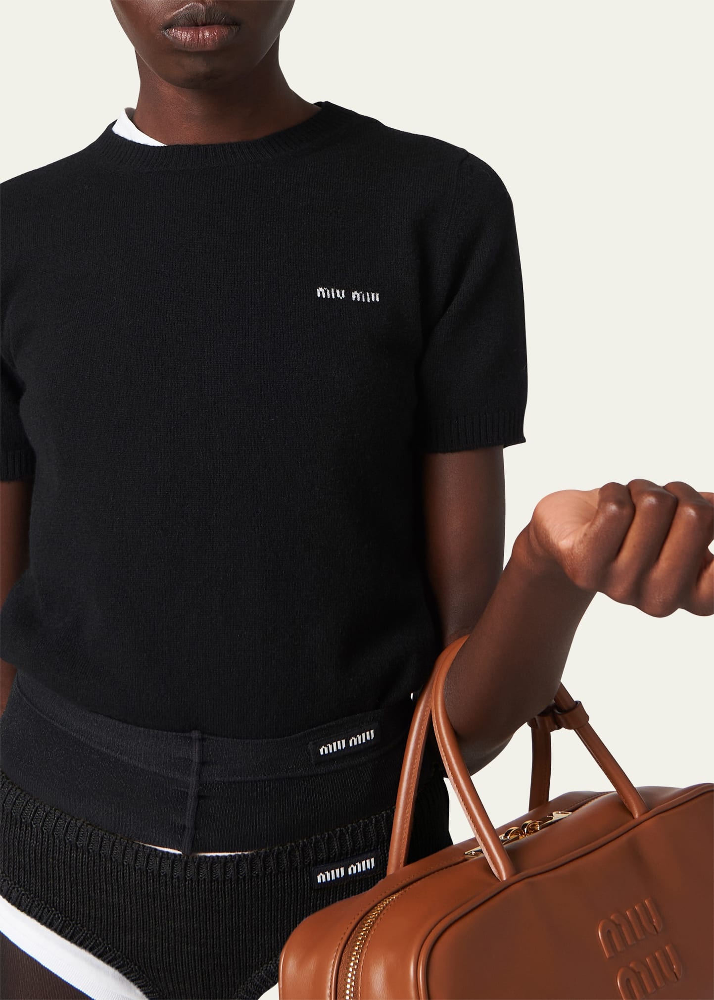 Short-Sleeve Cashmere Sweater - 4