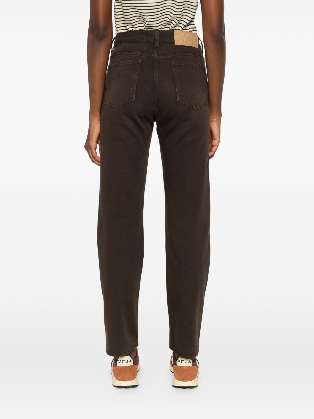 embroidered logo jeans - 4