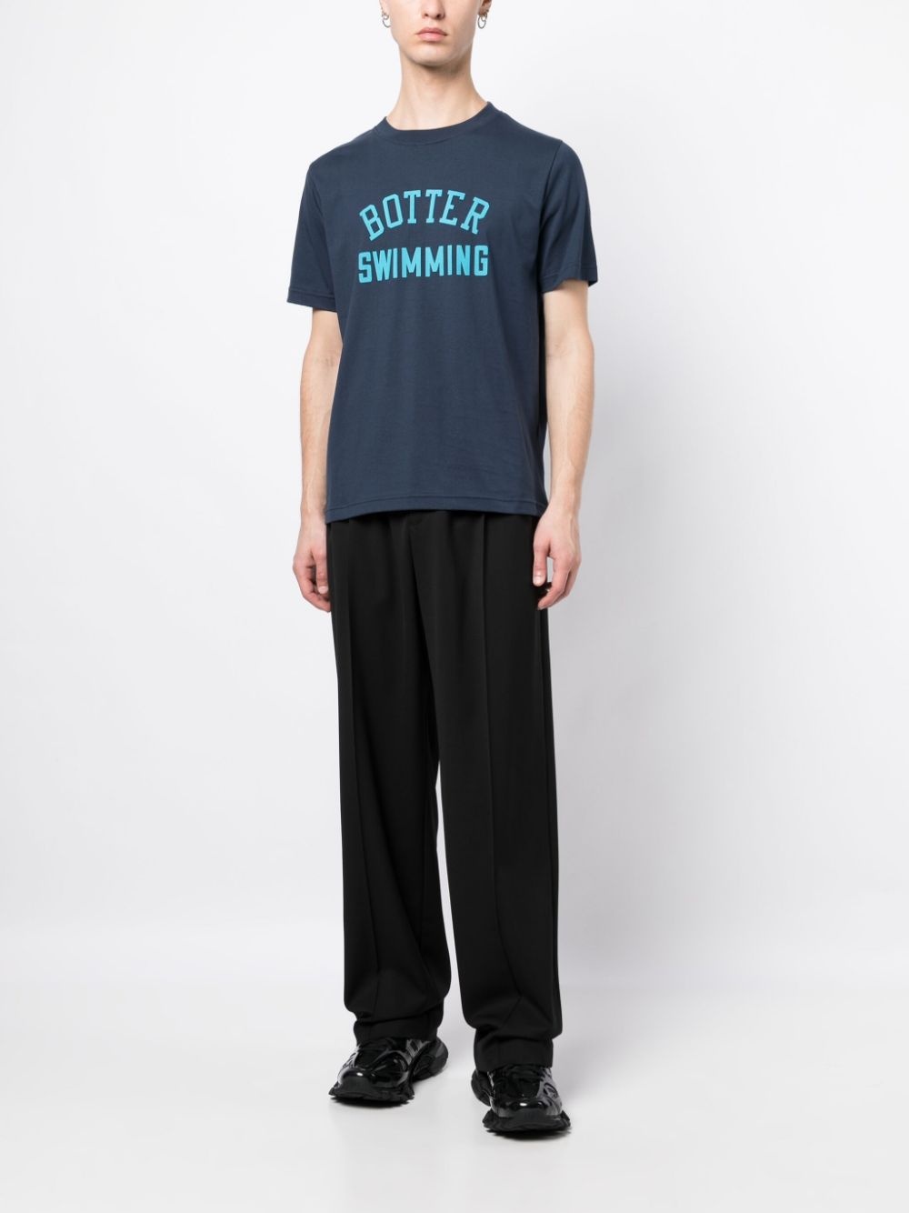 flocked-logo organic cotton T-shirt - 2