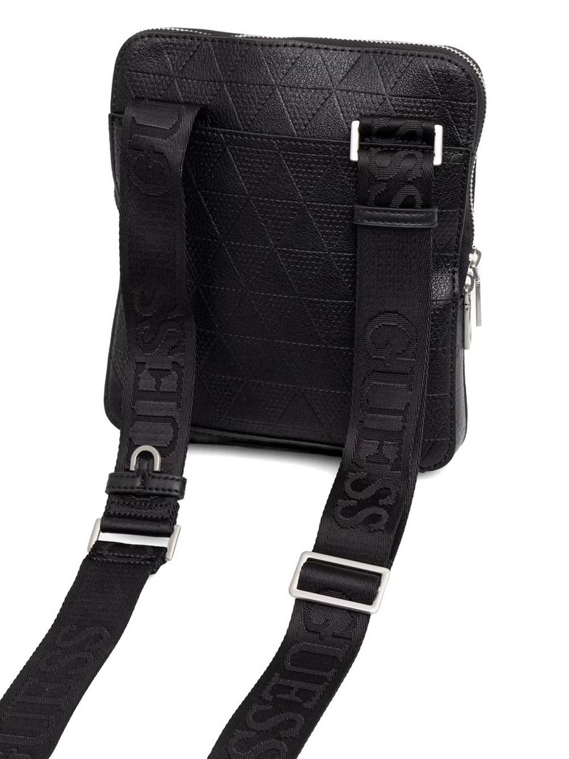 Torino geometric-embossed messenger bag 3