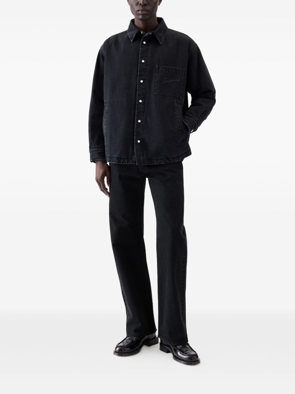 denim button-up shirt - 2