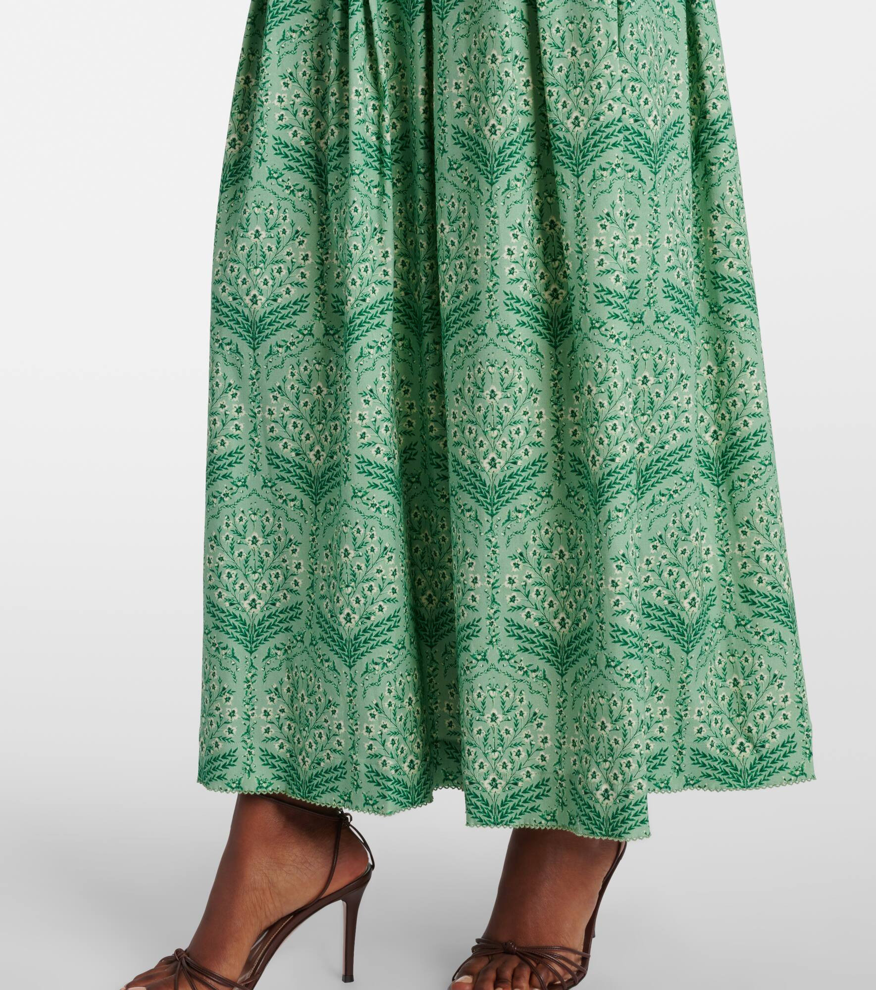 Otoño printed cotton-blend maxi dress - 5