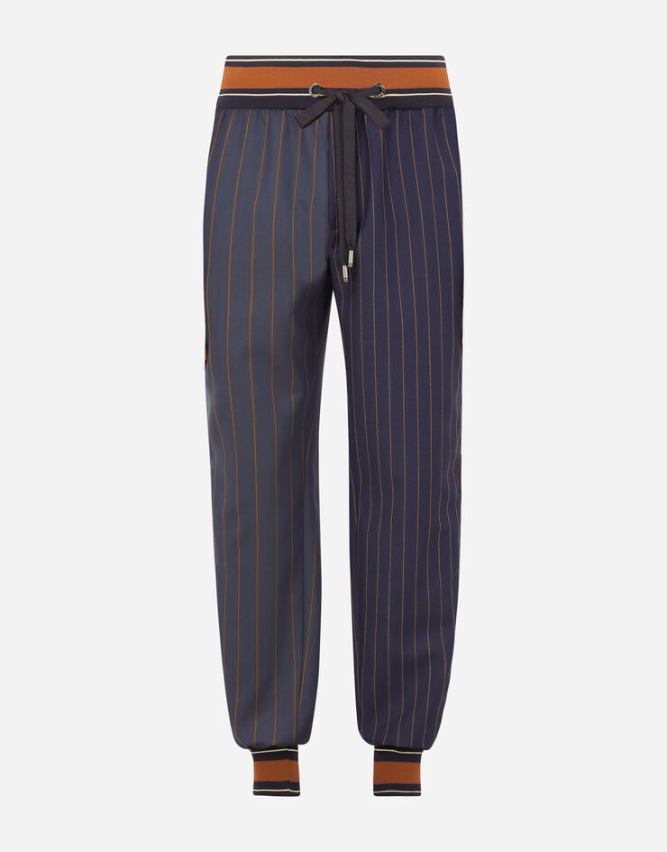 Pinstripe wool jogging pants - 3