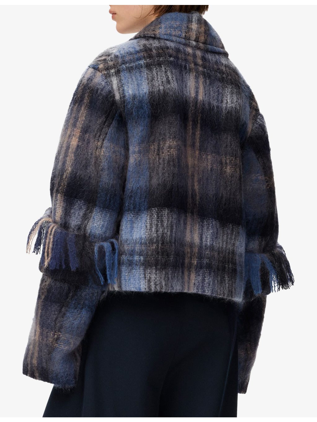 Check Brushed Wool-Blend Jacket - 4