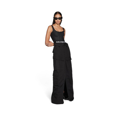 BALENCIAGA Women's Apron Cargo Pants Skirt in Black outlook
