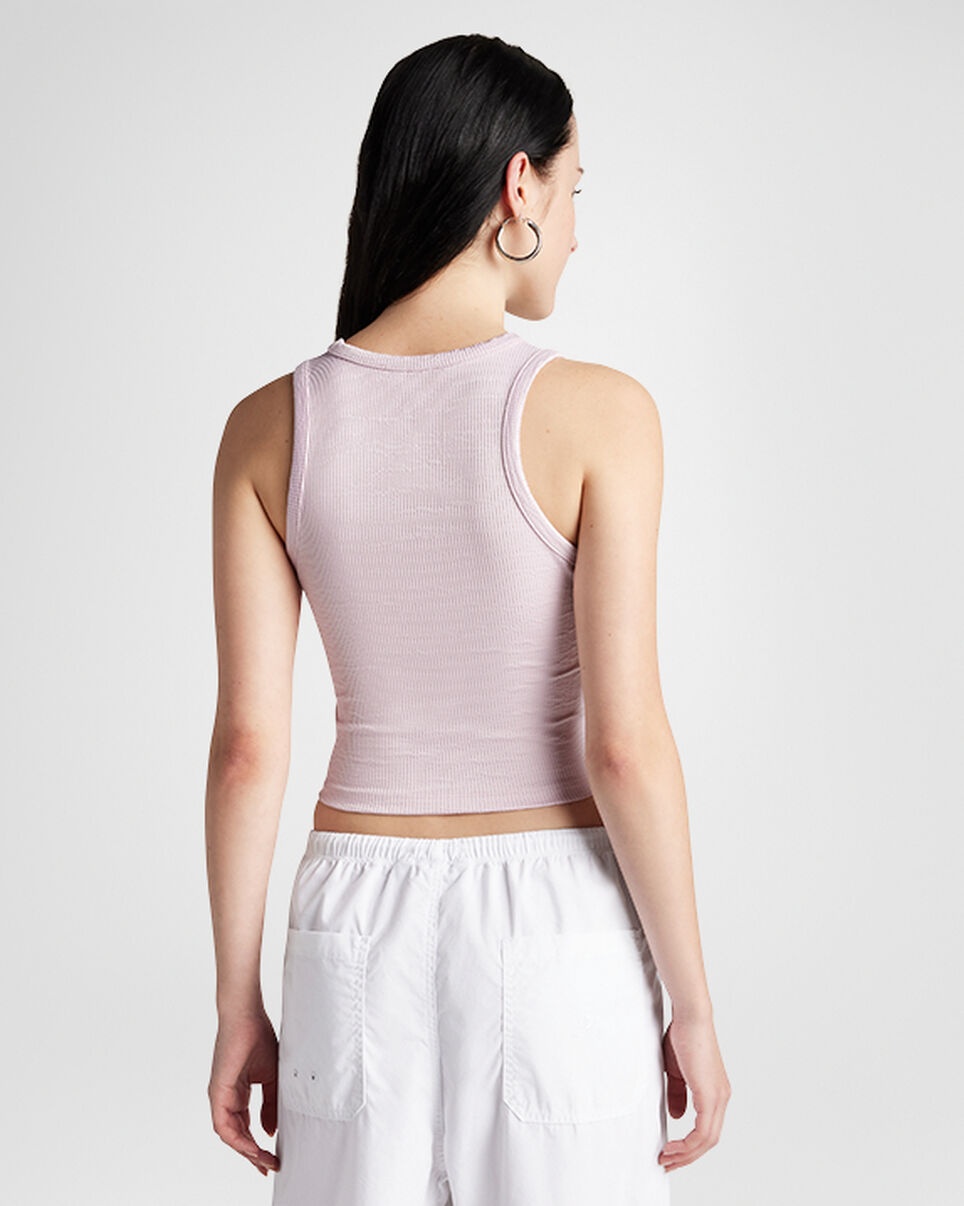 Cropped Ribbed Knit Tank Top - 3