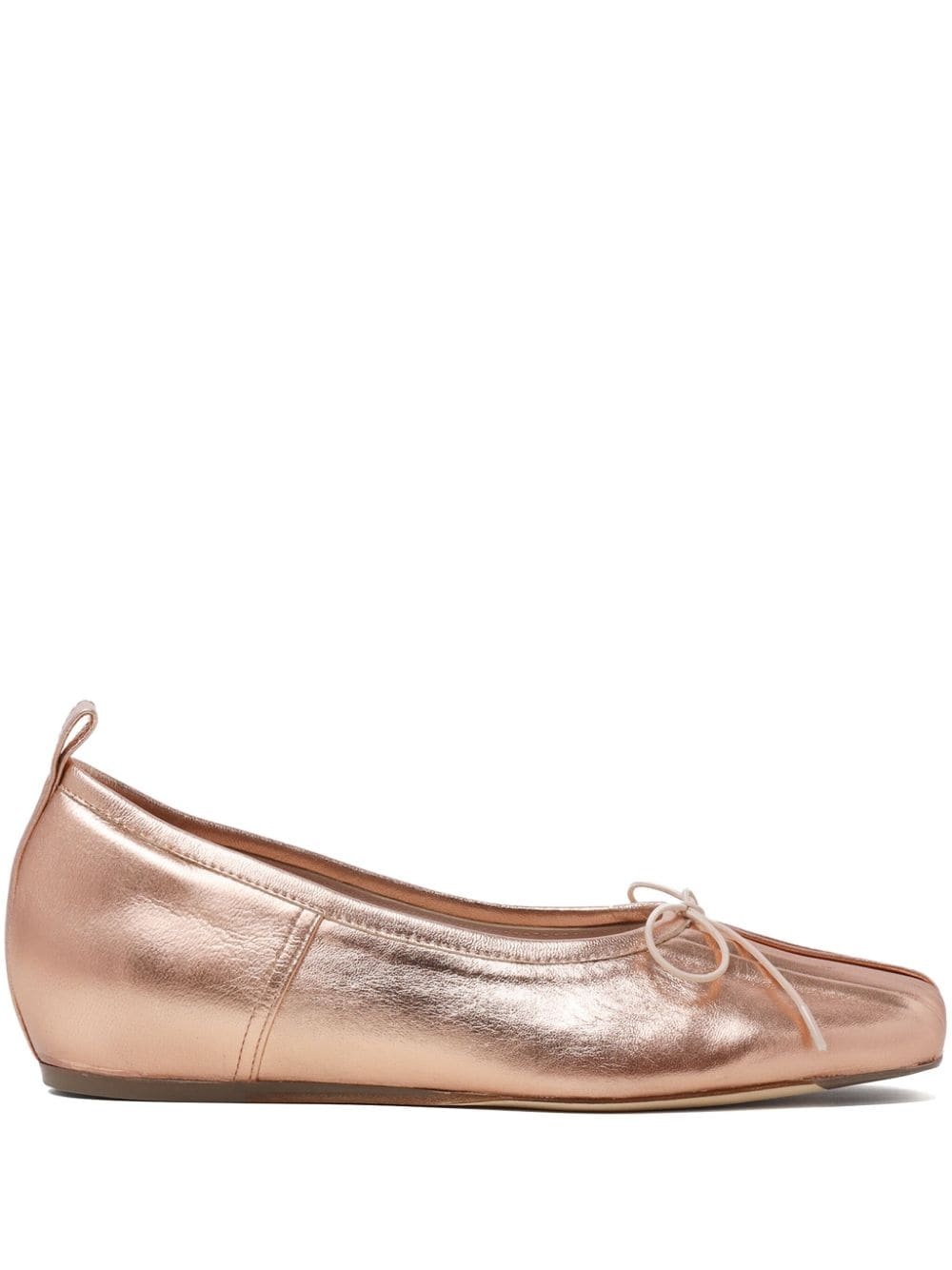 pleated toe ballerina shoes - 1
