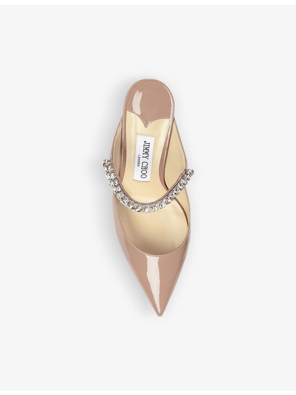 Bing 65 crystal-embellished patent-leather heeled mules - 3