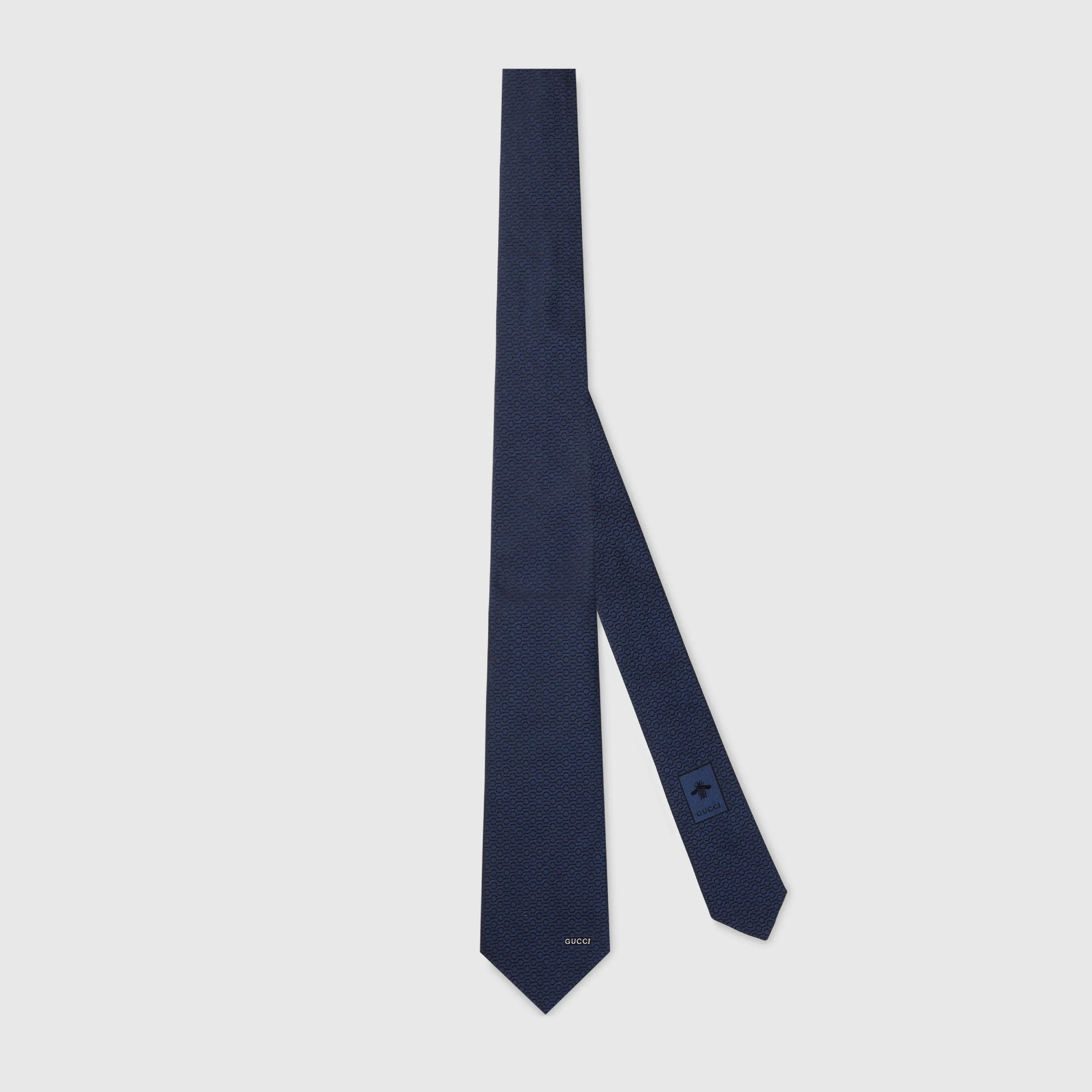 Gucci Horsebit silk jacquard tie - 1