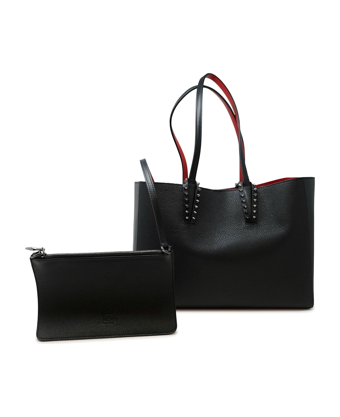 Christian Louboutin Black Calf Leather Cabata Soft Small Bag - 3