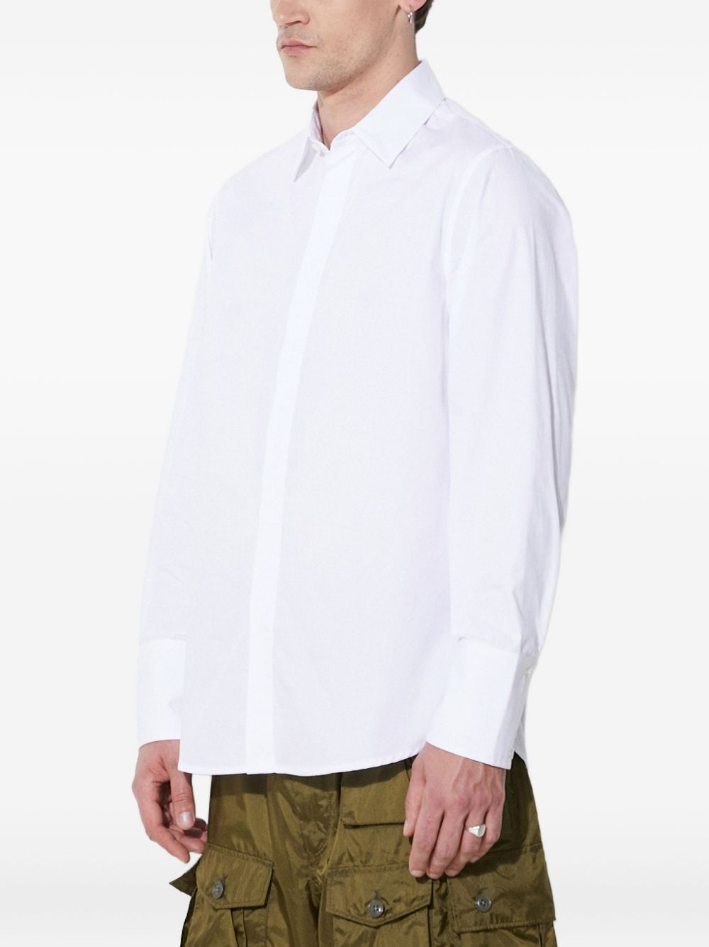 long-sleeved button-up shirt - 3