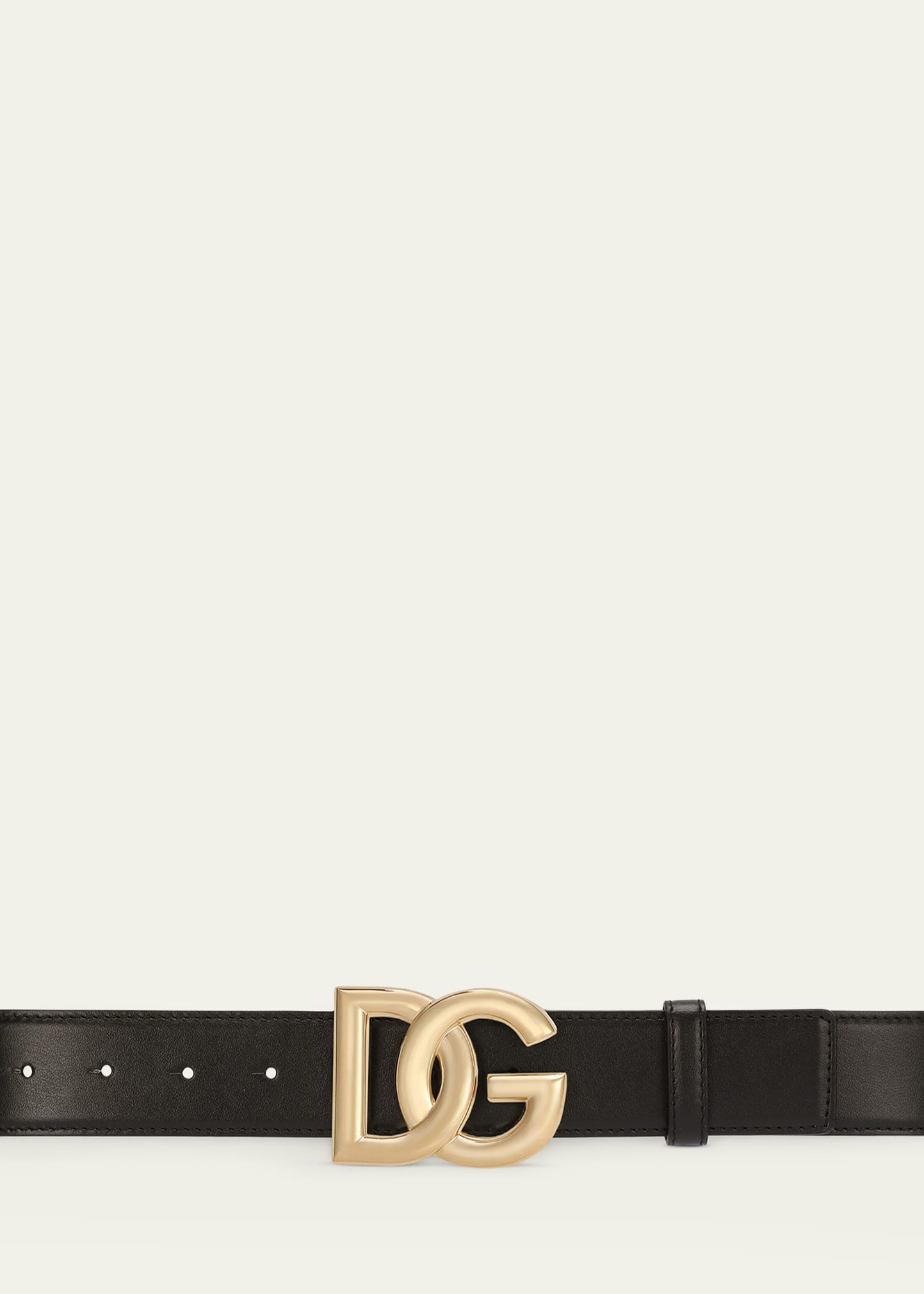 DG Logo Buckle Leather Belt - 2