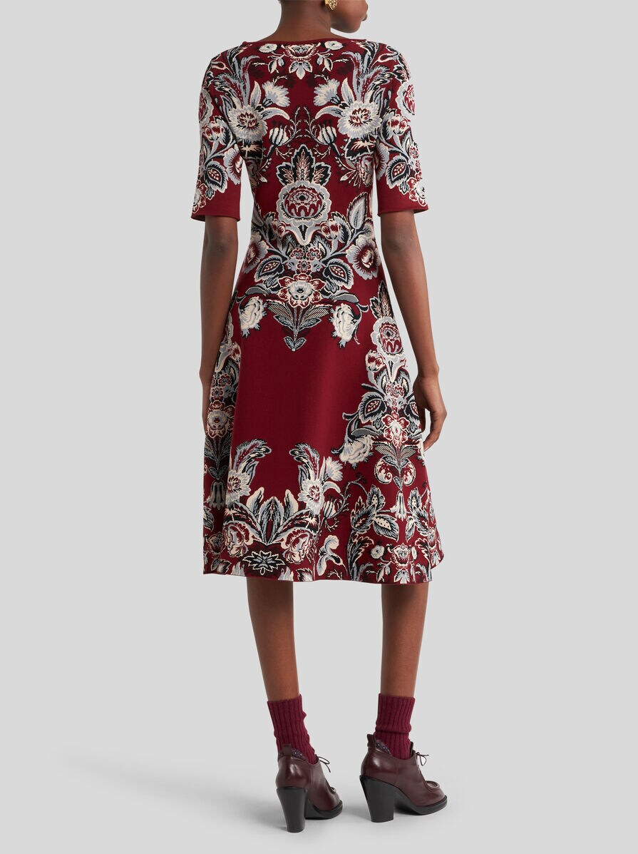 JACQUARD DRESS WITH PLACED MOTIF - 4