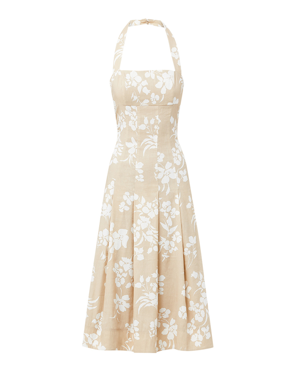 AMALIA STRETCH-LINEN DRESS - 1