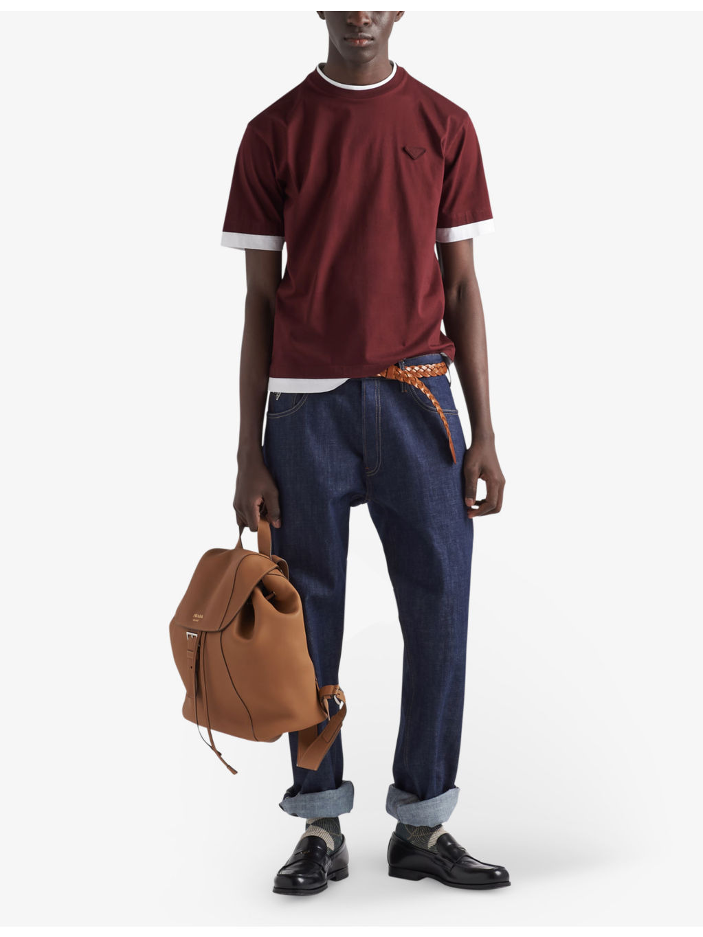 Boxy-fit layered cotton T-shirt - 2