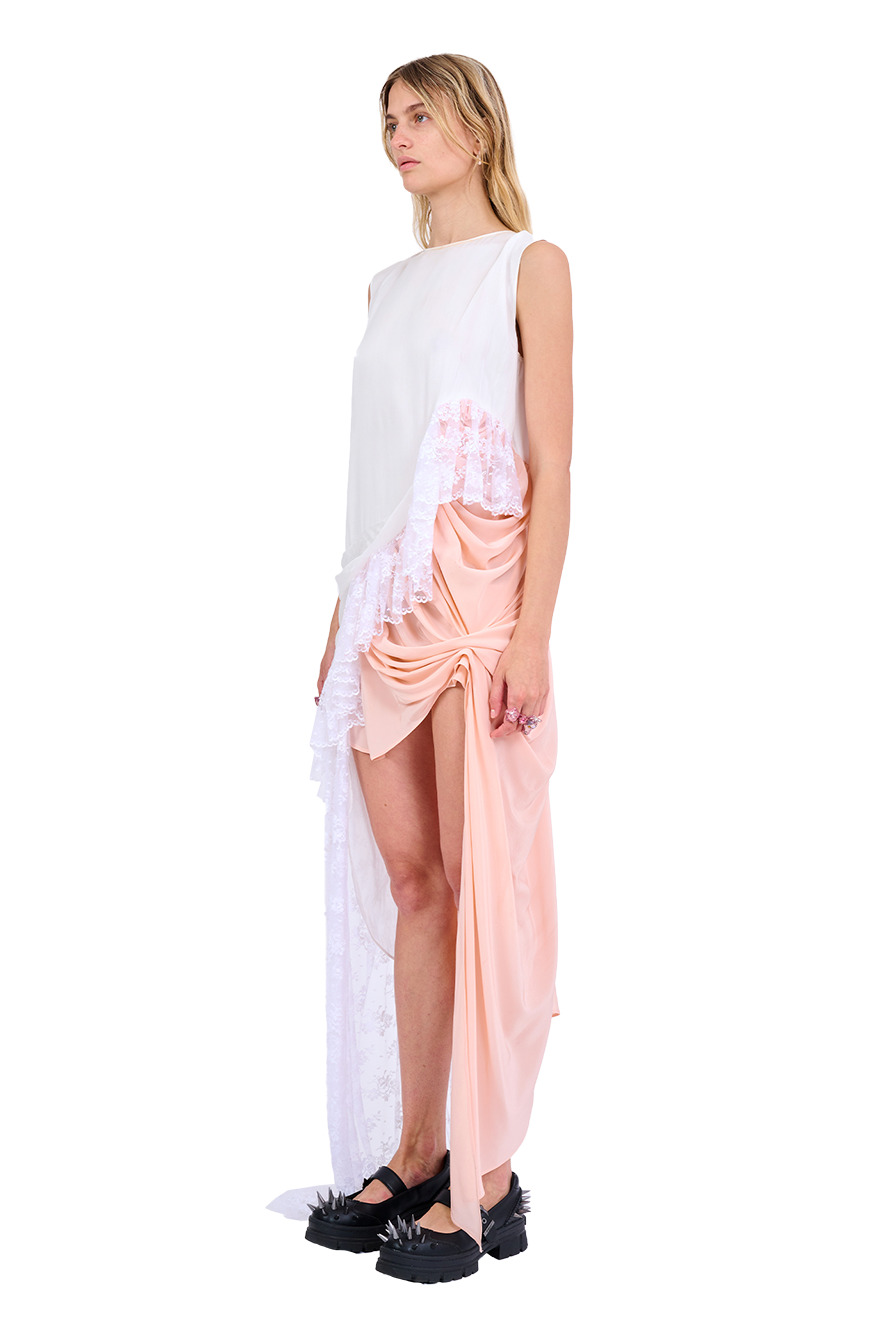 WHITE MELON FANNY DRESS - 7