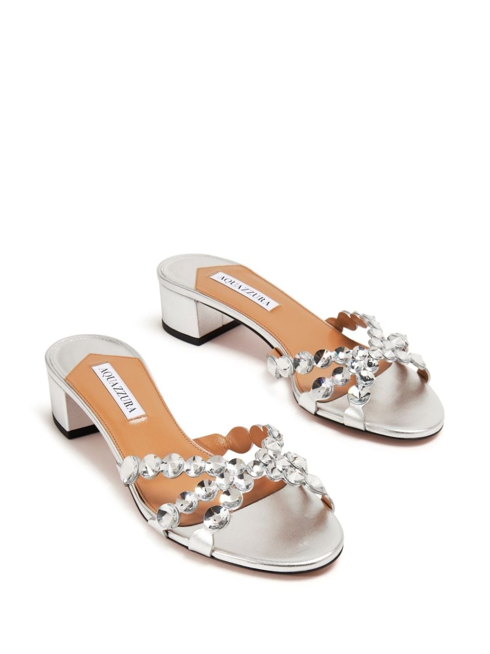 Crystal Mirage 35mm leather mules - 2