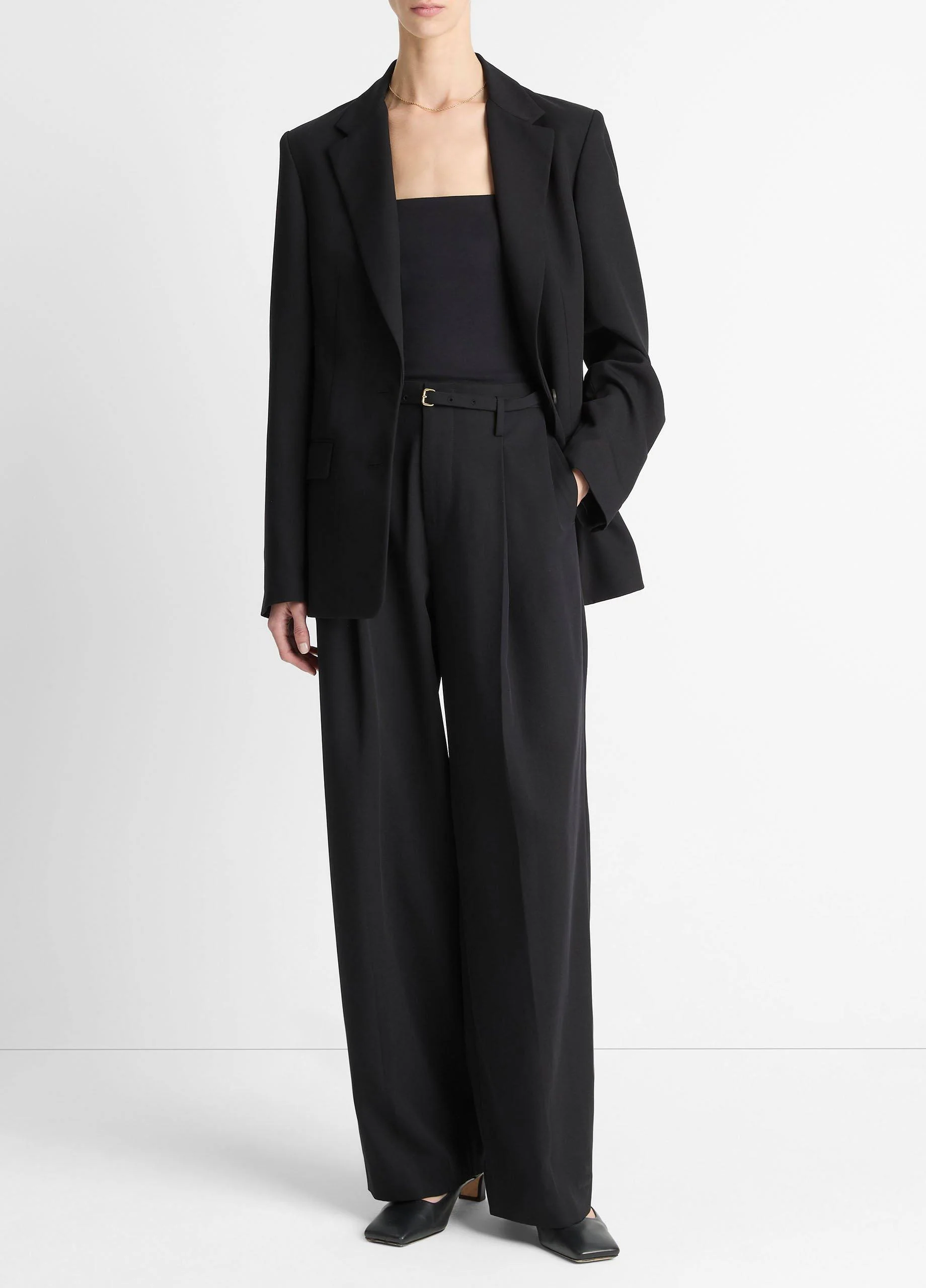 High-Waist Pleated Trouser - 1