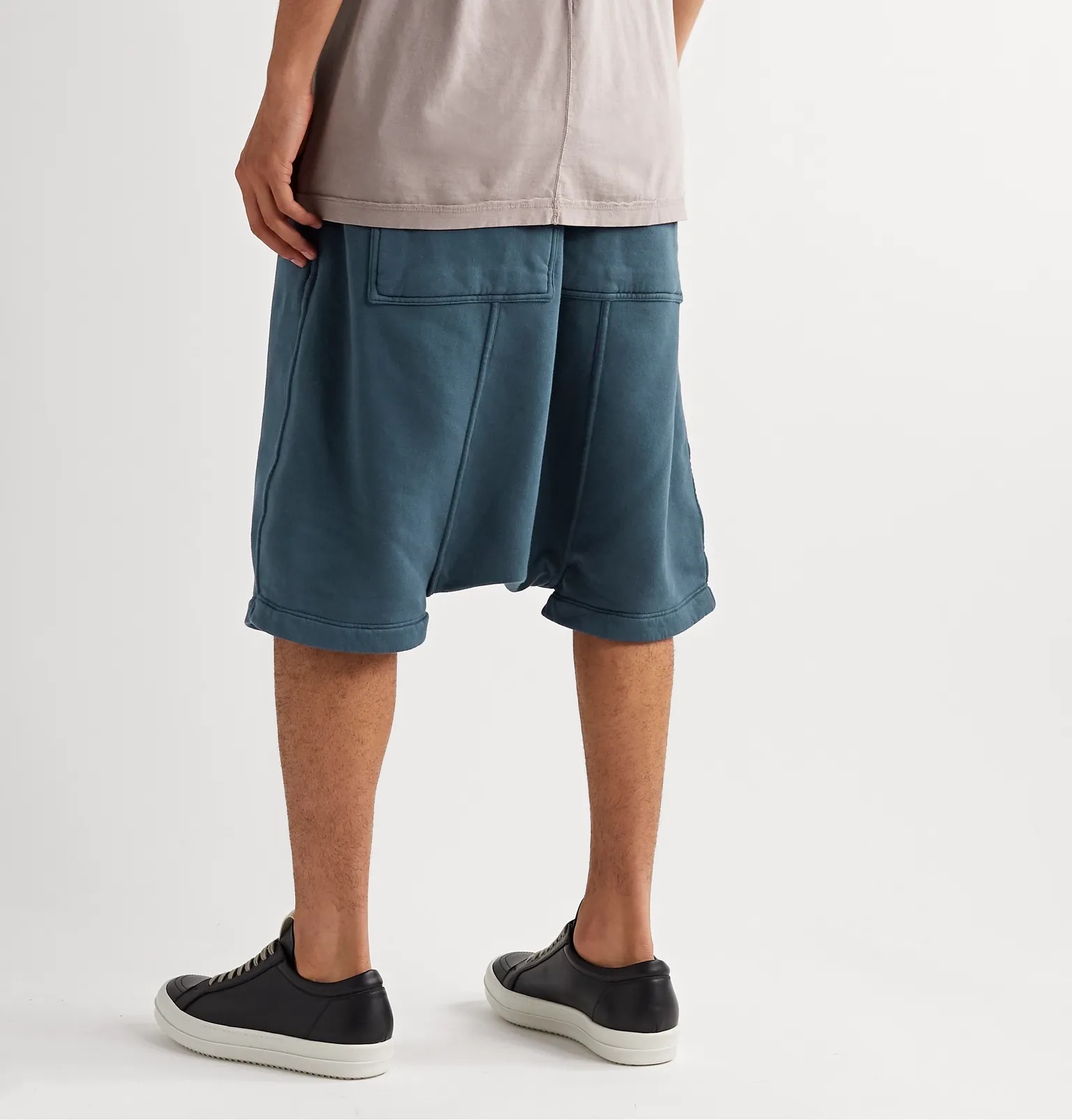 DRKSHDW Pods Fleece-Back Cotton-Jersey Drawstring Shorts - 9