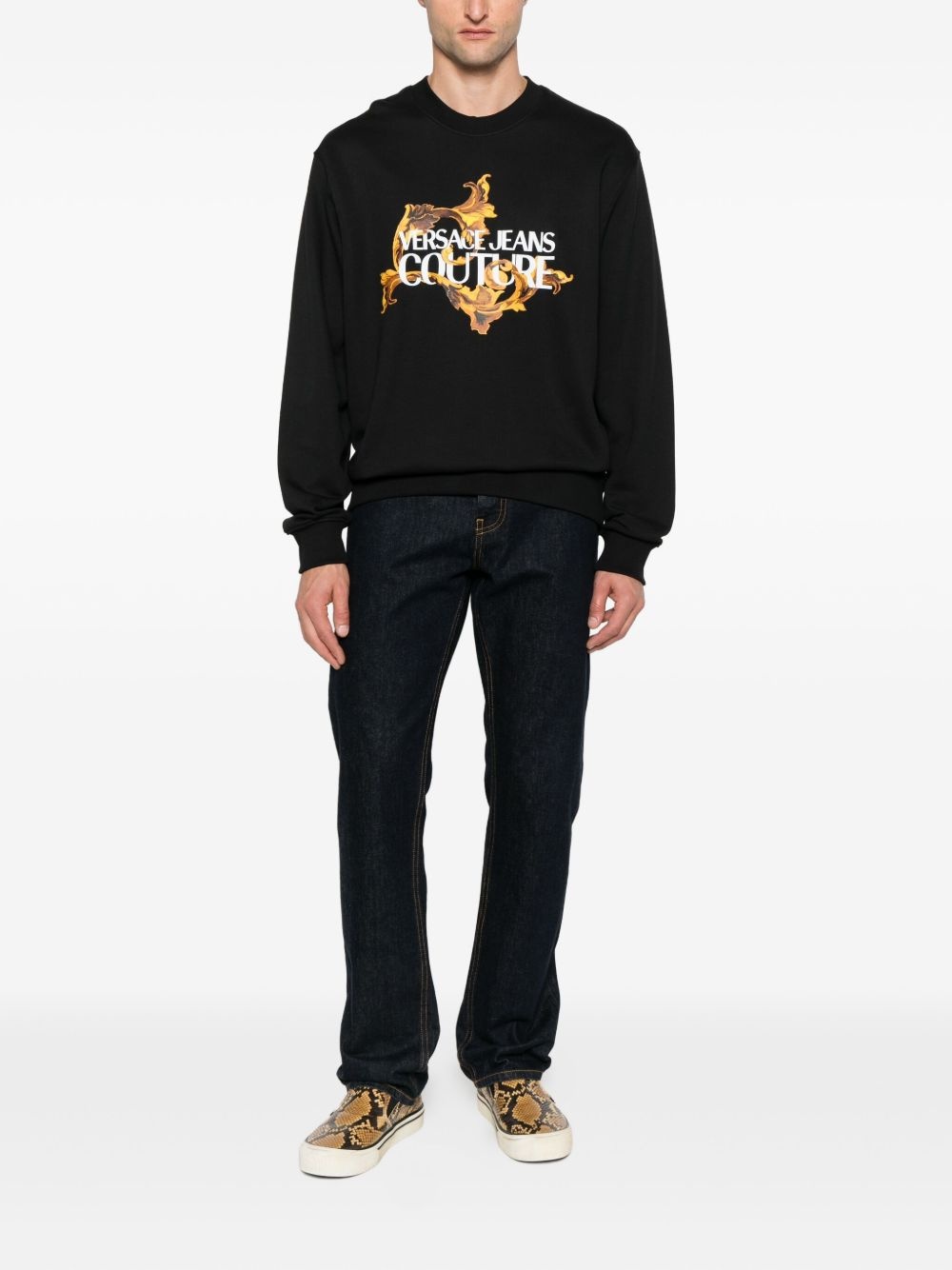 baroque-print sweatshirt - 2