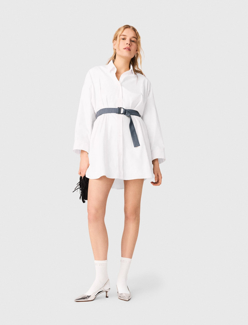 maje Shirt dress with contrast belt outlook